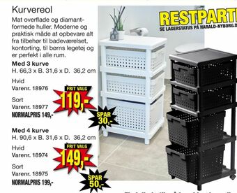 Harald Nyborg Curver skuffereol tilbud