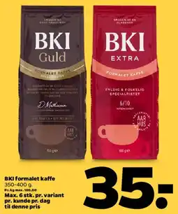 Netto BKI formalet kaffe tilbud