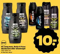 Netto De Jong men / Body-X / Fuze deodorant & showergel tilbud