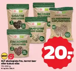 Netto SLT økologiske frø, tørret bær eller kakaonibs tilbud