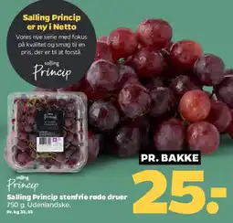 Netto Salling Princip stenfrie røde druer tilbud