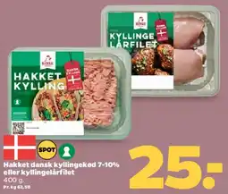 Netto Hakket dansk kyllingekød / kyllingelårfilet tilbud