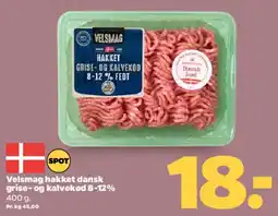 Netto Velsmag hakket dansk gris- og kalvekød 8-12% fedt tilbud
