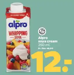 Netto Alpro whipping soya cream tilbud