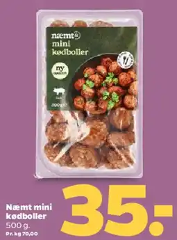 Netto Næmt mini kødboller tilbud