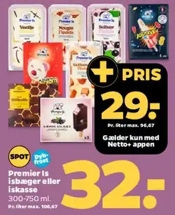 Netto Premier isvarer / iskager tilbud