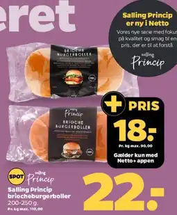 Netto Salling Princip brioche burgerboller tilbud