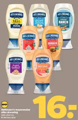 Netto Hellmann's mayonnaise eller dressing tilbud