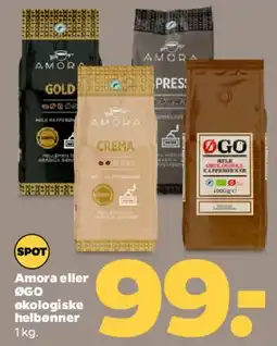 Netto Amora eller OGO økologiske helbønner tilbud