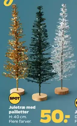 Netto Juletræ med pailletter tilbud
