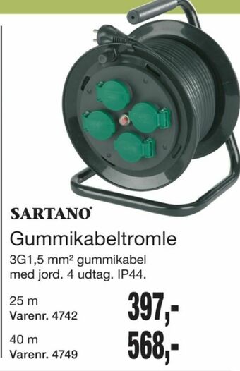 Harald Nyborg Sartano kabeltromle tilbud
