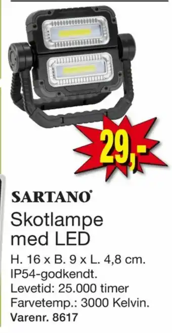 Sartano skotlampe