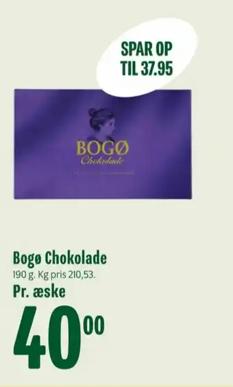 Min Købmand Bogø dessert-chokolade tilbud