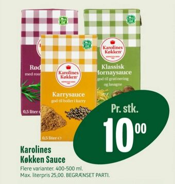 Min Købmand Karolines sauce flydende tilbud