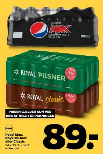 Netto Pepsi max cola tilbud