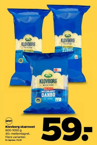 Netto Klovborg skæreost tilbud
