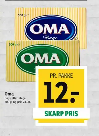 SPAR Oma margarine-fast tilbud