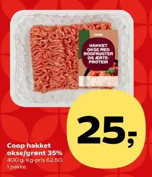 Coop hakket okse/grønt 35%
