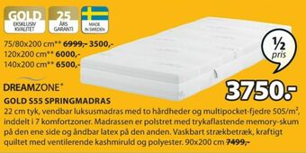 JYSK Dreamzone springmadras tilbud