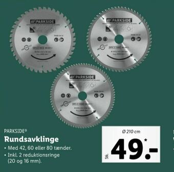 Lidl Parkside rundsavsklinger tilbud