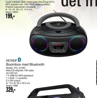 Harald Nyborg Boombox med Bluetooth tilbud
