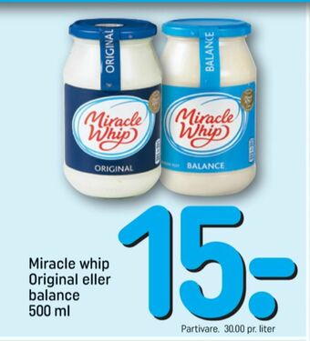 REMA 1000 Miracle whip mayonnaise tilbud