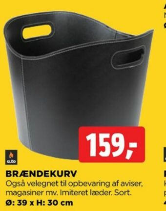 Glöd brændekurv