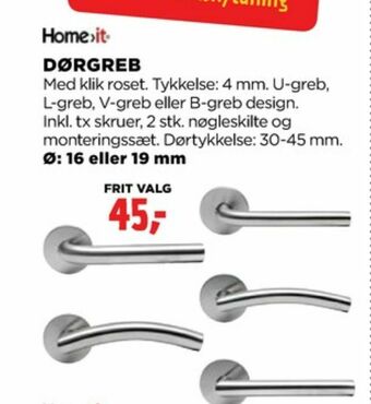 jem & fix Home it dørgreb tilbud