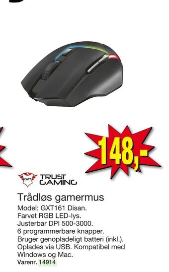 Harald Nyborg Trådløs gamermus tilbud