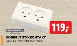 jem & fix Dobbelt stikkontakt tilbud