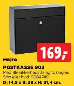 jem & fix Postkasse 903 tilbud