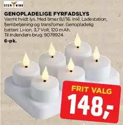 jem & fix Genopladelige fyrfadslys tilbud