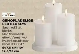 jem & fix Genopladelige LED bloklys tilbud