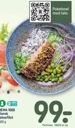 REMA 1000 REMA1000 Dansk laksefilet tilbud