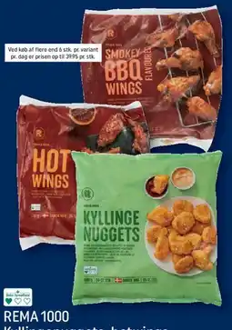 REMA 1000 Kyllingenuggets, hotwings eller BBQ wings tilbud