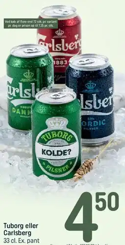 REMA 1000 Tuborg eller Carlsberg tilbud