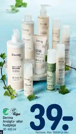 REMA 1000 Derma Ansigts- eller hudpleje tilbud