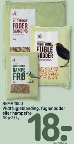 REMA 1000 Vildtfugleblanding, fuglenødder eller hampefrø tilbud