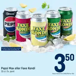 REMA 1000 Pepsi Max eller Faxe Kondi tilbud