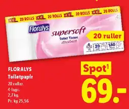 Lidl Floralys Toiletpapir supersoft tilbud