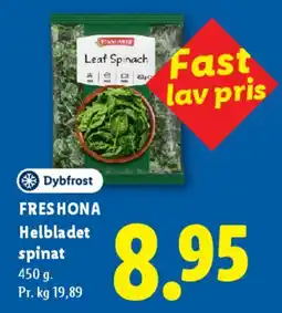 Lidl Helbladet spinat tilbud