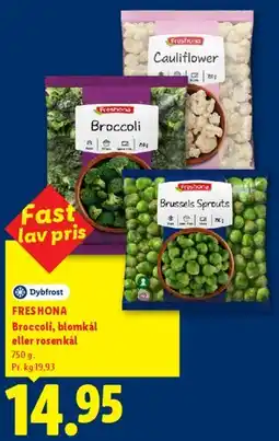 Lidl Broccoli, blomkål eller rosenkål tilbud