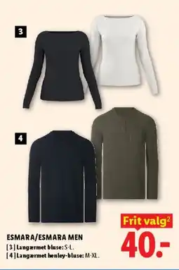 Lidl Langærmet bluse / Langærmet henley-bluse tilbud