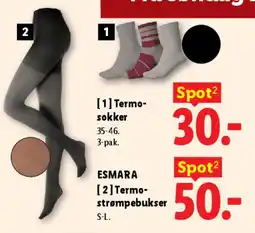 Lidl Termo-sokker / Termo-strømpebukser tilbud