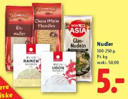 Lidl Nudler (ris/ramen/udon/glasnudler) tilbud