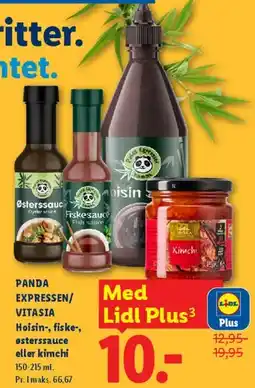 Lidl Panda Expressen / Vitasia - Hoisin, fiskesauce, østerssauce eller kimchi tilbud