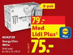 Lidl Monster Energy Ultra White (8-pak) tilbud