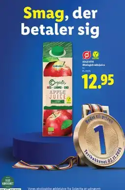 Lidl Solevita Økologisk æblejuice / Organic Apple Juice tilbud
