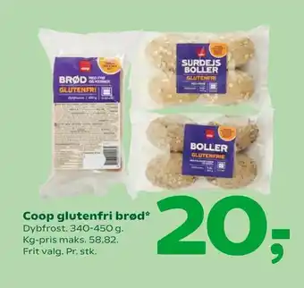 Coop 365 Coop glutenfri brød tilbud