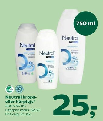 Coop 365 Neutral krops eller hårpleje tilbud